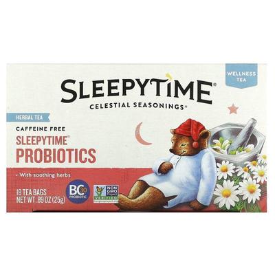 斯乐,Wellness Herbal Tea, Sleepytime Probiotics, Caffeine Fr