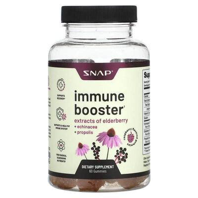 Snap Supplements,Immune Booster Gummies, Raspberry, 60 Gummi