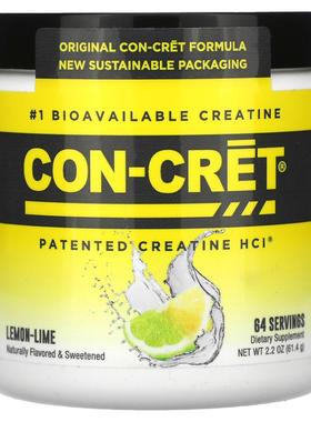 未来肌酸,Con-Cret肌酸盐酸盐，柠檬青柠口味，2.17盎司（61.4克