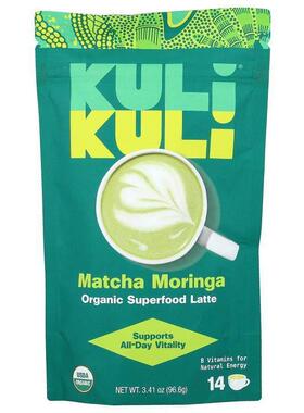 Kuli Kuli,有机 SuperFood 拿铁，抹茶辣木，3.41 盎司（96.6 克