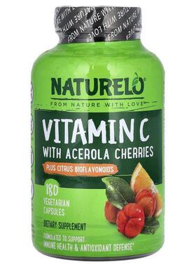 NATURELO,Vitamin C With Acerola Cherries Plus Citrus Bioflav