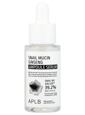 APLB,Snail Mucin Ginseng Ampoule Serum , 1.35 fl oz (40 ml)
