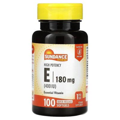 Sundance,High Potency Vitamin E, 180 mg (400 IU)
