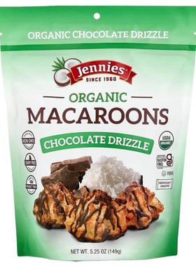 Jennies Macaroons,Organic Macaroons, Chocolate Drizzle, 5.25