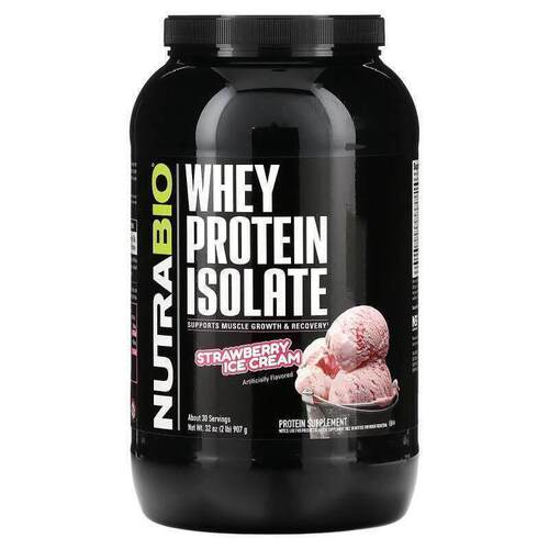 Nutrabio Labs,分离乳清蛋白，草莓冰淇淋味