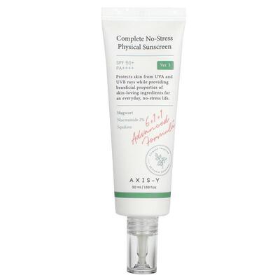 Axis-Y,Complete No-Stress Physical Sunscreen, SPF 50+, PA+++