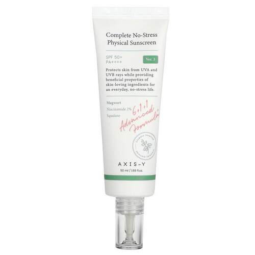 Axis-Y,Complete No-Stress Physical Sunscreen, SPF 50+, PA+++