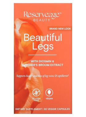 Reserveage Nutrition,Beautiful Legs，含地奥司明和白藜芦醇，3