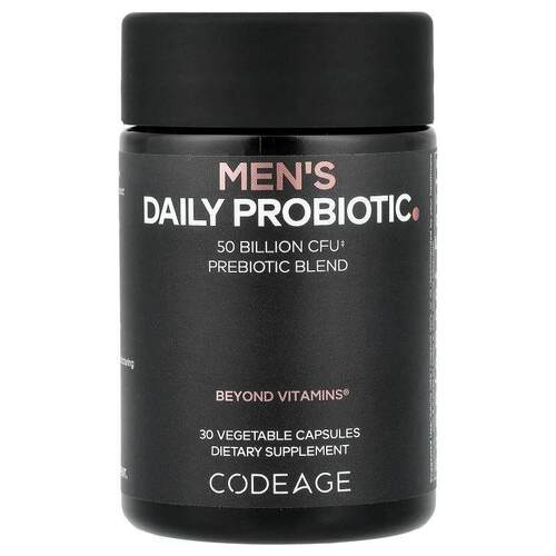 Codeage,Men's Daily Probiotic, 30 Vegetable Capsules
