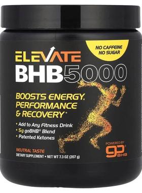 Real Ketones,Elevate BHB 5000，中性，7.3 盎司（207 克）