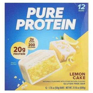 纯蛋白,Gluten Free Bar, Lemon Cake, 12 Bars, 1.76 oz (50 g)