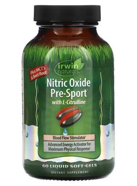 爱乐能,含 L-瓜氨酸的 Nitric Oxide Pre-Sport，60 粒液体软凝胶