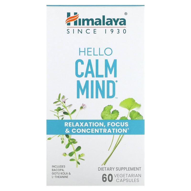 Himalaya,Hello Calm Mind，60 粒素食胶囊