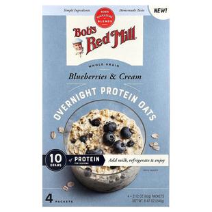 鲍勃红磨坊,Overnight Protein Oats, Whole Grain, Blueberries