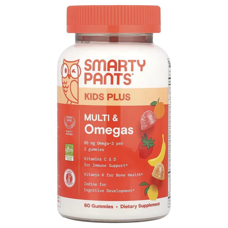 SmartyPants儿童维生素矿物质软糖含Omega鱼油
