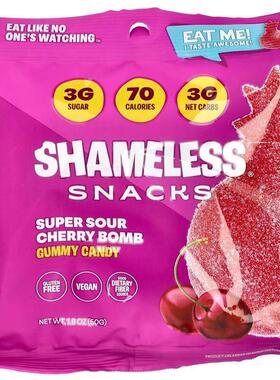 Shameless Snacks,Super Sour Gummy Candy,  Blue Raspberry