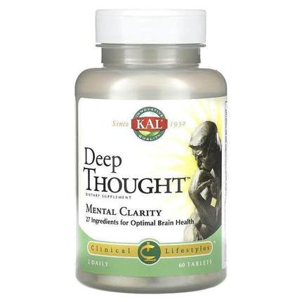 KAL,Deep Thought, Mental Clarity, 60 Tablets