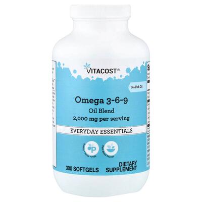Vitacost,Omega 3-6-9 Oil Blend, 300 Softgels (1,000 mg per S