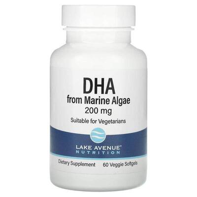 Lake Avenue Nutrition,海藻 DHA，素食 Omega，200 毫克，60 粒