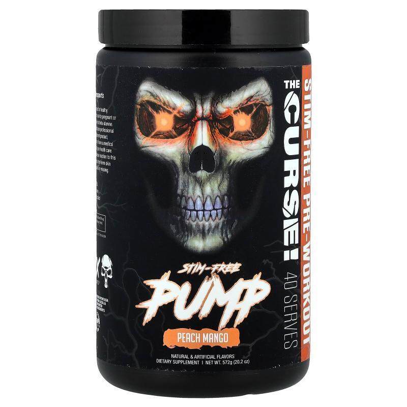 JNX Sports,Stim-Free Pump, Pre-Workout, Peach Mango, 20.2 oz