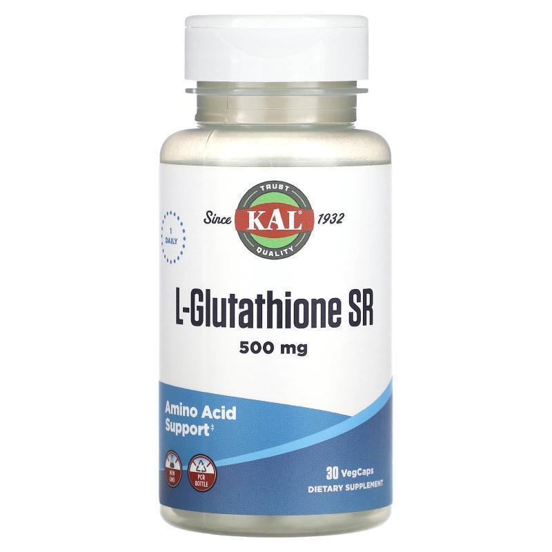 KAL,L-Glutathione SR, 500 mg, 30 VegCaps
