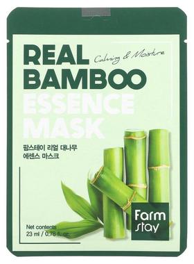 Farmstay,Real Bamboo, Essence Beauty Mask, 1 Sheet Mask, 0.7