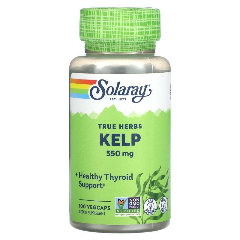 Solaray,True Herbs, Kelp, 550 mg, 100 Vegcaps
