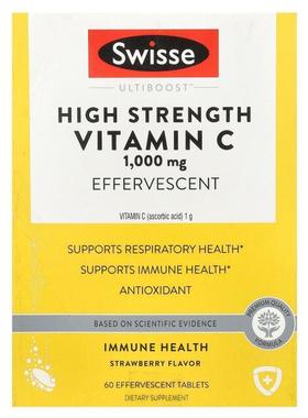 Swisse,Ultiboost™, High Strength Vitamin C, Strawberry, 1,00