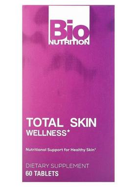 Bio Nutrition,Total Skin Wellness, 60 Tablets