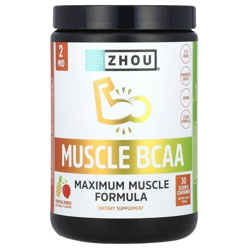 Zhou Nutrition,Muscle BCAA，强健肌肉配方，热带产品混合物，11