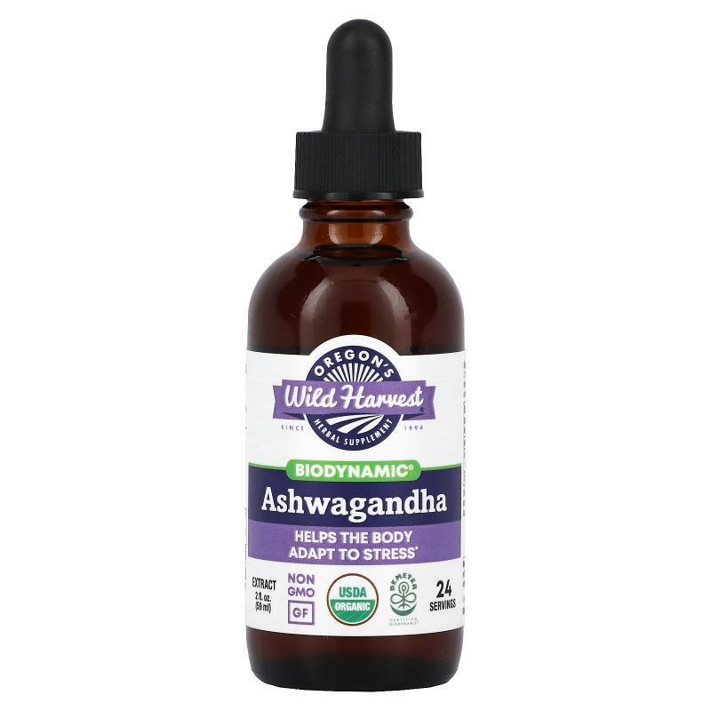 Oregons Wild Harvest,Biodynamic, Ashwagandha Extract, 2 fl o