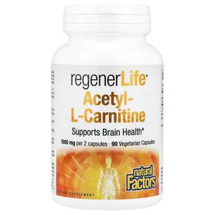 Natural Factors,RegenerLife®, Acetyl-LCarnitine, 90 Vegetari