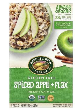 Nature's Path,Organic Gluten Free Instant Oatmeal, Spiced Ap