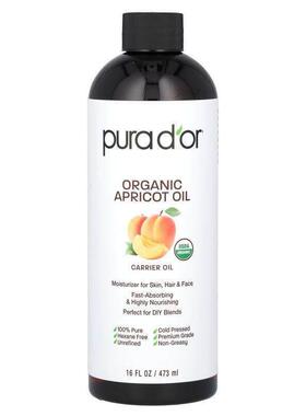 Pura D'or,Organic Apricot Oil, 16 fl oz (473 ml)