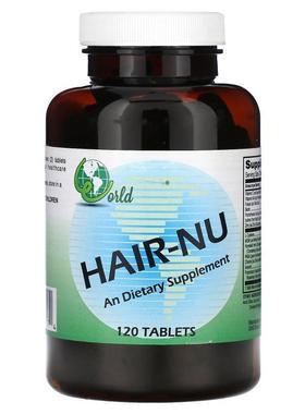 World Organic,HAIR-NU, 120 Tablets