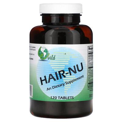 World Organic,HAIR-NU, 120 Tablets