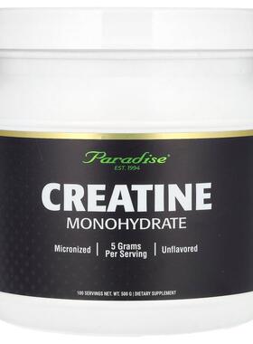 Paradise Herbs,Creatine Monohydrate, Unflavored, 500 g