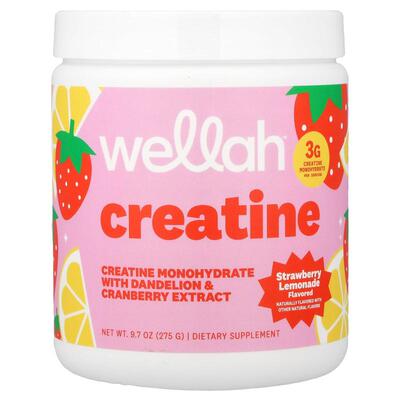 Wellah,Creatine, Strawberry Lemonade, 9.7 oz (275 g)