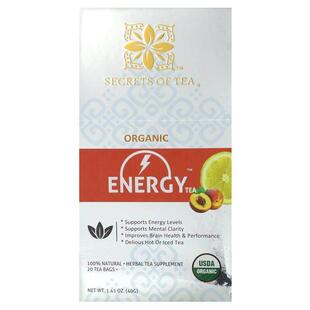 Secrets of Tea,Organic Energy Tea, 20 Tea Bags, 1.41 oz (40