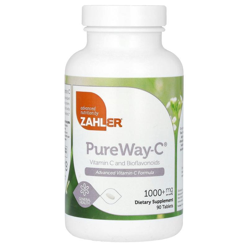 Zahler,PureWay C，高级维生素C，1000 mg，90片