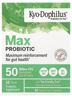 Kyolic,Kyo-Dophilus® Max Probiotic 素食胶囊，500 亿 CFU，30