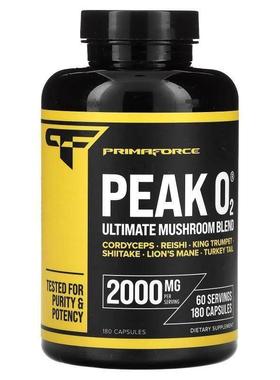 Primaforce,Peak O2, Ultimate Mushroom Blend, 666 mg, 180 Cap