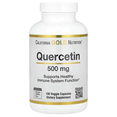 California Gold Nutrition,Quercetin, 500 mg, 180 Veggie Caps