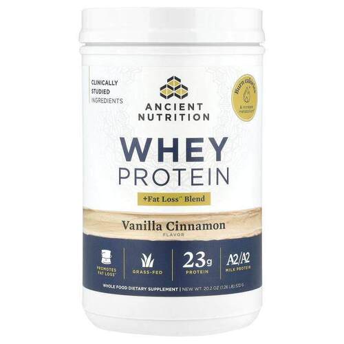 Dr. Axe / Ancient Nutrition,乳清蛋白 +混合物香草肉桂味