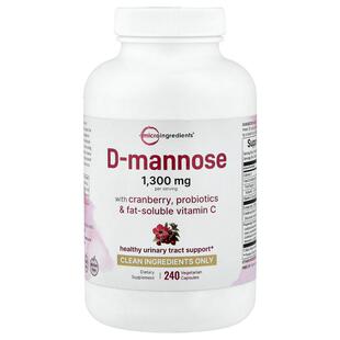 Micro Ingredients,D-Mannose With Cranberry, Probiotics & Fat