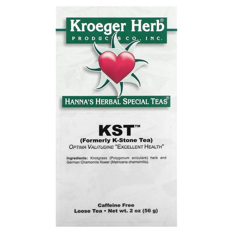 Kroeger Herb Co,Hanna's Herbal Special Teas, KST, Caffeine F
