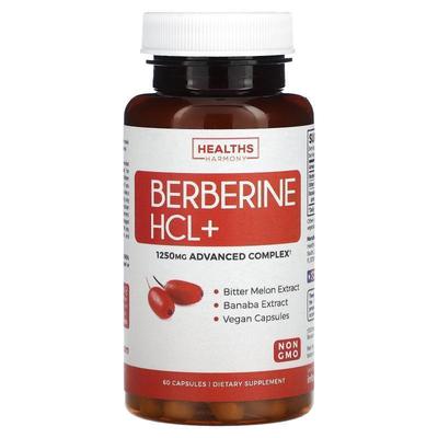 Healths Harmony,Berberine HCL+, 60 Capsules