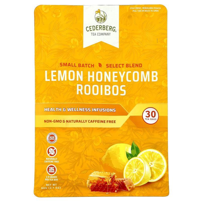 Cederberg Tea Co,Lemon Honeycomb Rooibos, 30 Tea Bags, 2.1 o