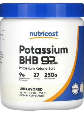 Nutricost,Potassium BHB, Unflavored, 8.8 oz (250 g)