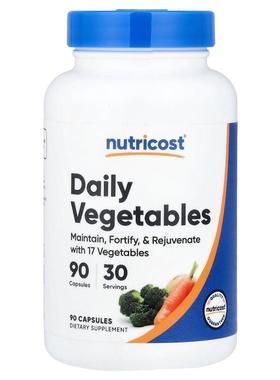 Nutricost,Daily Vegetables, 90 Capsules